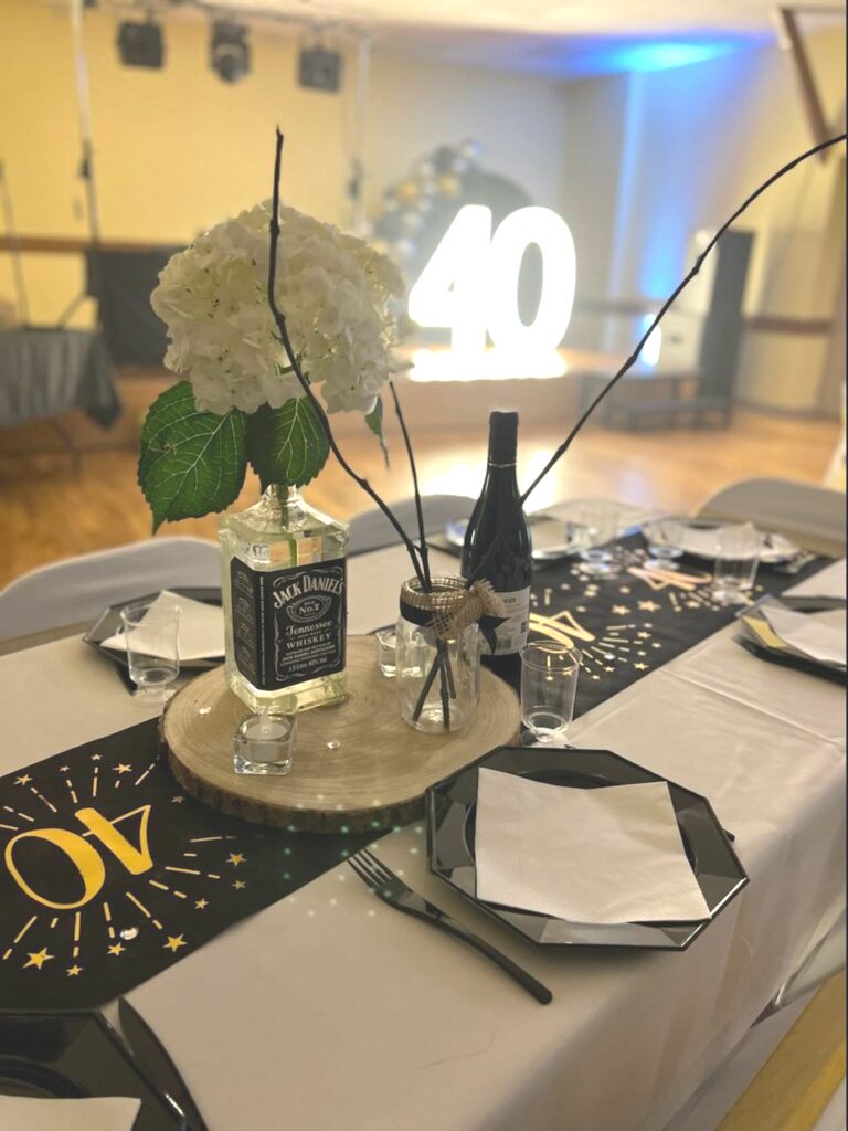 Anniversaire 40 ans&nbsp;&middot;&nbsp;Thème Whisky noir et or